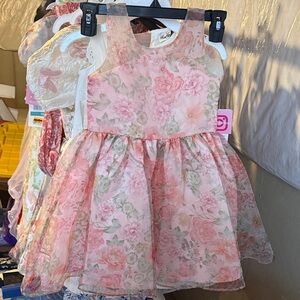 Rare Editions Pink Floral Kids Dress